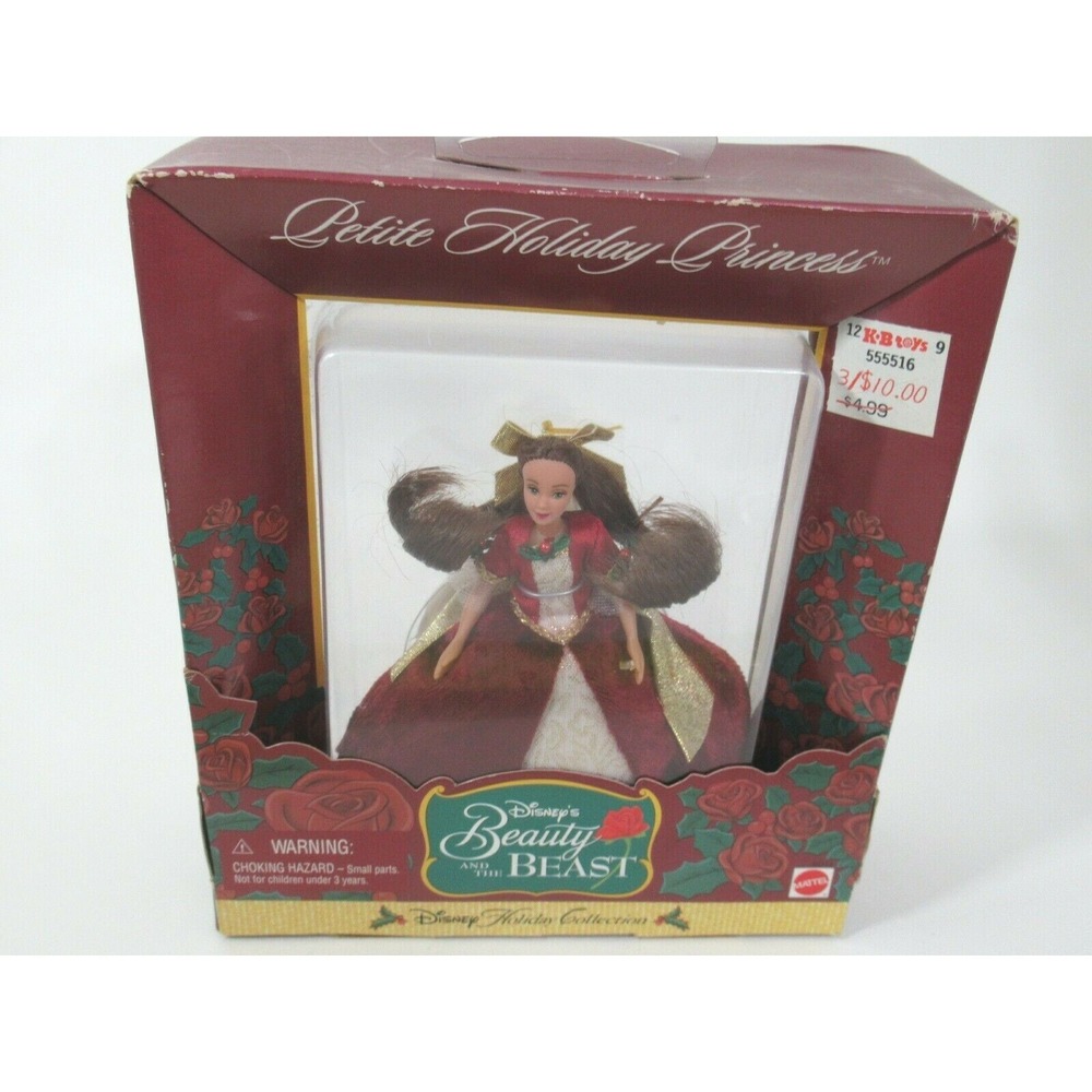 Mattel Disney Holiday Doll Beauty And The Beast‎ Belle Petite Princess Ornament